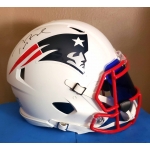 Tom Brady signed New England Patriots Full Size Authentic On Field Flat White Football Helmet Fanatics Authenticated